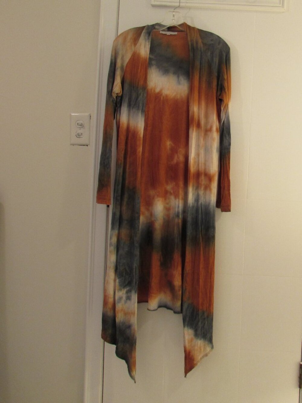 Bryn Walker Rust/Slate Tie Dye Duster Cardigan Size Large